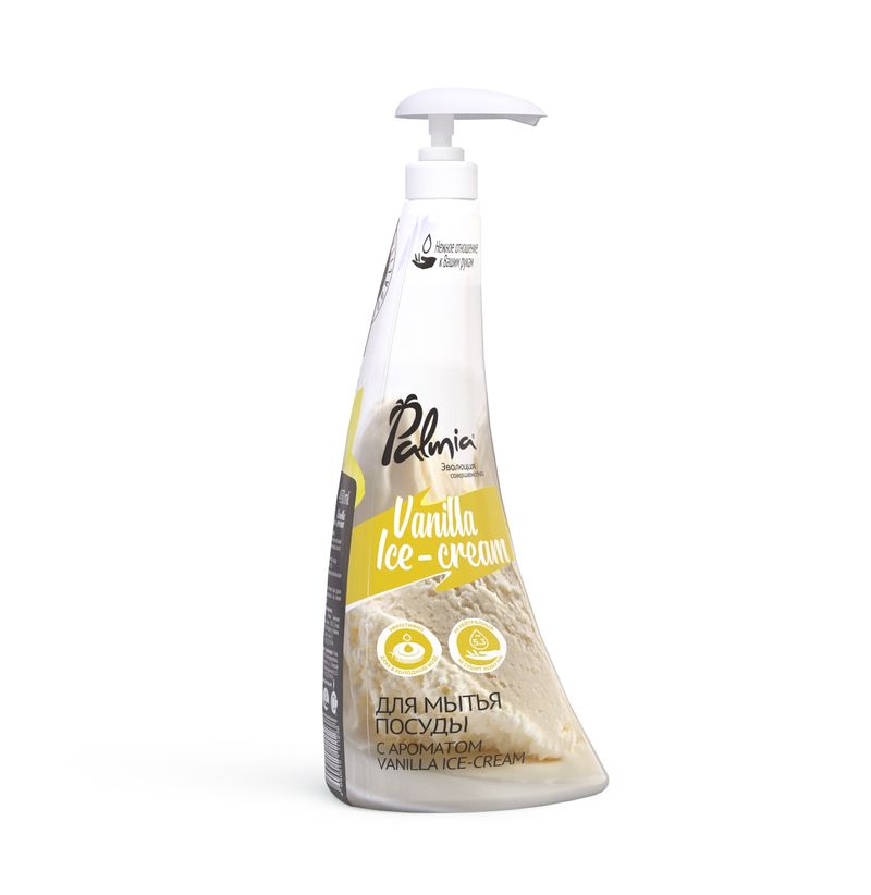 Средство для мытья посуды 0,45л, Palmia Vanilla Ice-Cream с ароматом ванильного мороженого