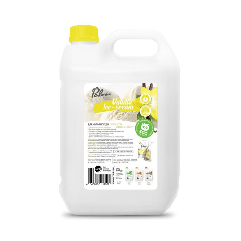 Средство для мытья посуды 5л, Palmia Vanilla Ice-Cream с ароматом ванильного мороженого