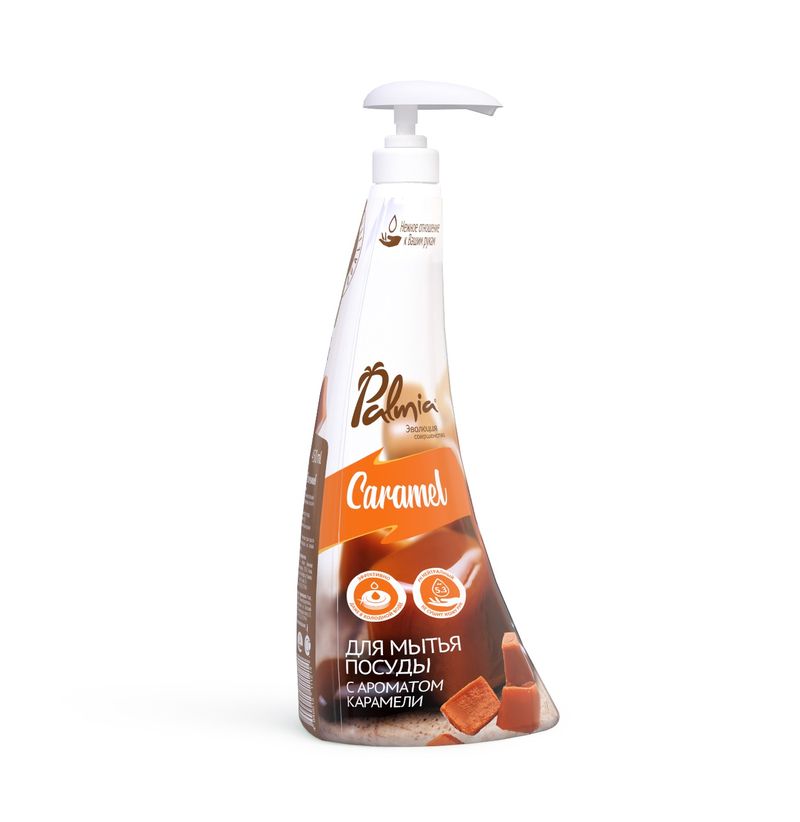 Средство для мытья посуды 0,45л, Palmia Caramel с ароматом карамели