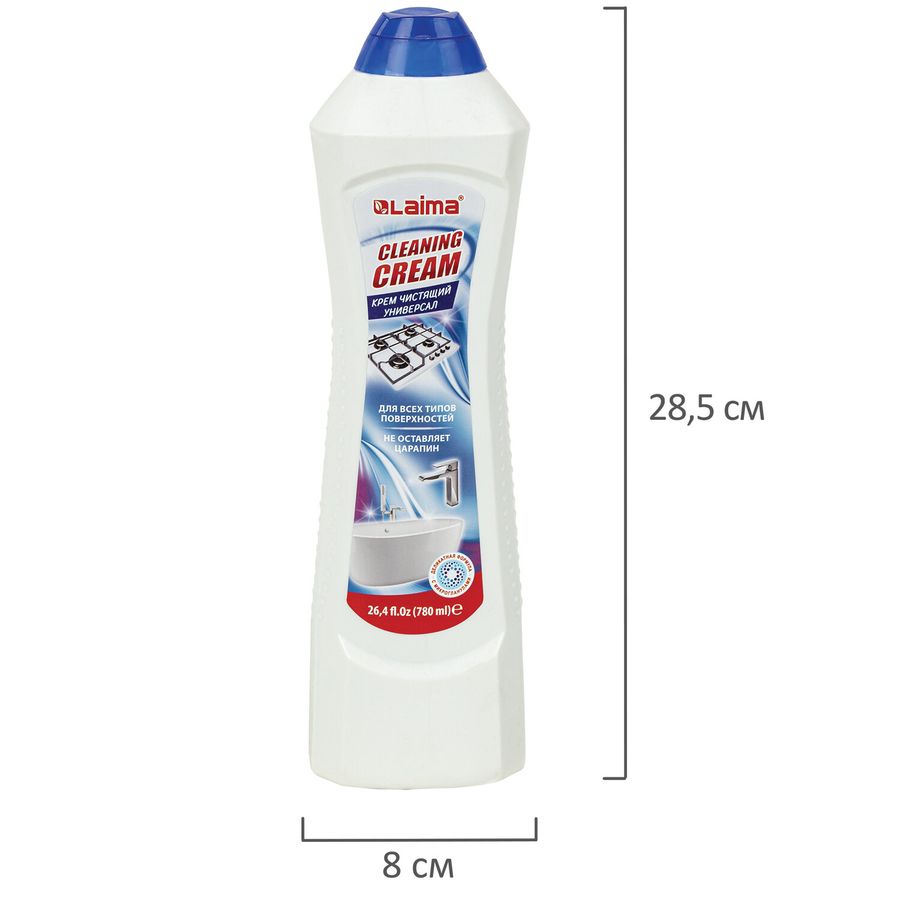 Чистящее средство универсальное крем 780 мл, LAIMA PROFESSIONAL "White fresh"