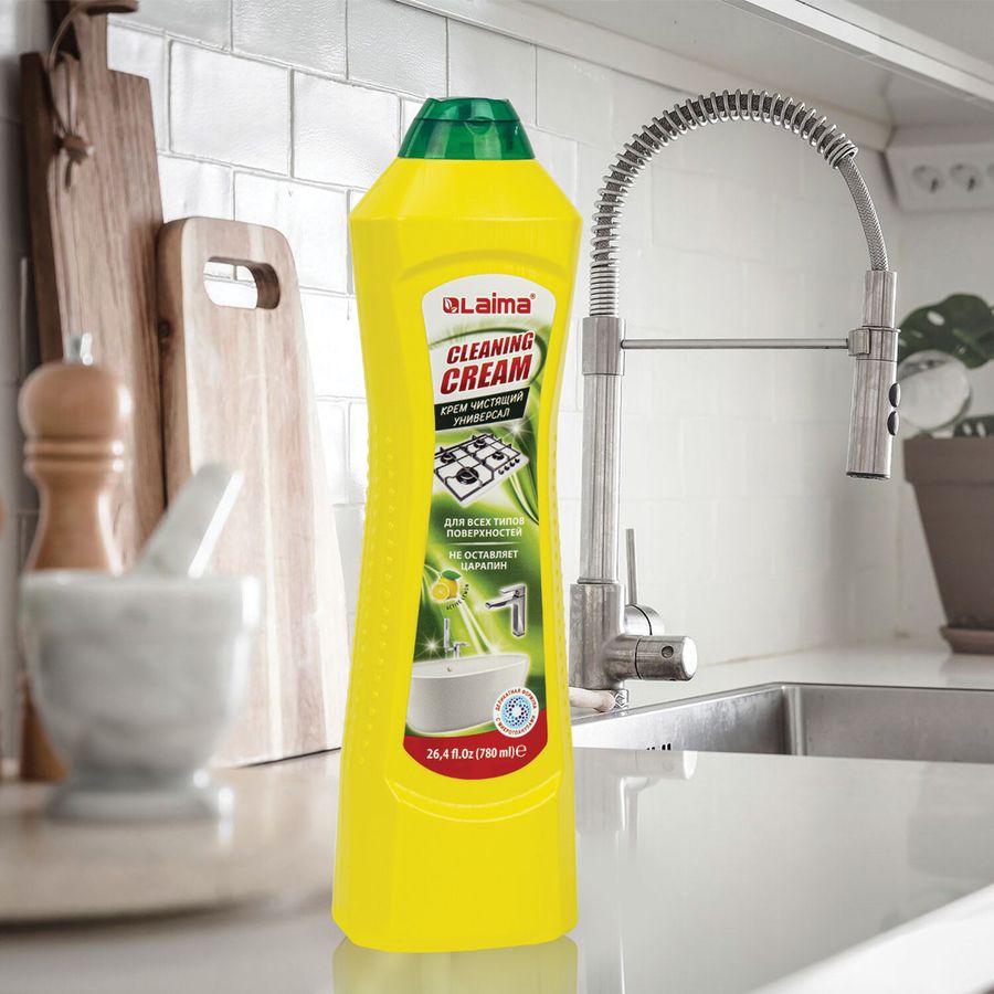 Чистящее средство универсальное крем 780 мл, LAIMA PROFESSIONAL "Лимон"