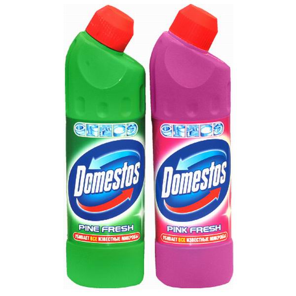 Чистящее средство для сантехники Domestos, жидкость, 1л, ассорти