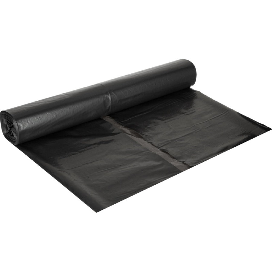 Мешки для мусора 120 л черные (ПВД 50 мкм, 70x110 см, 10 штук в рулоне) 