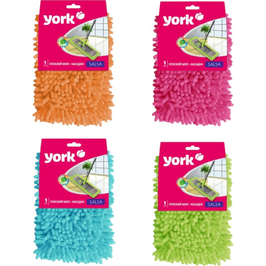 Насадка МОП плоская York Сальса микрофибра 41х12 см