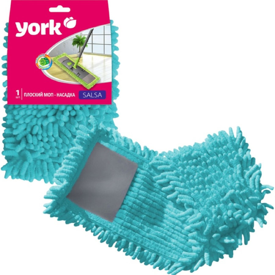 Насадка МОП плоская York Сальса микрофибра 41х12 см
