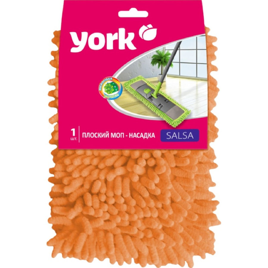 Насадка МОП плоская York Сальса микрофибра 41х12 см