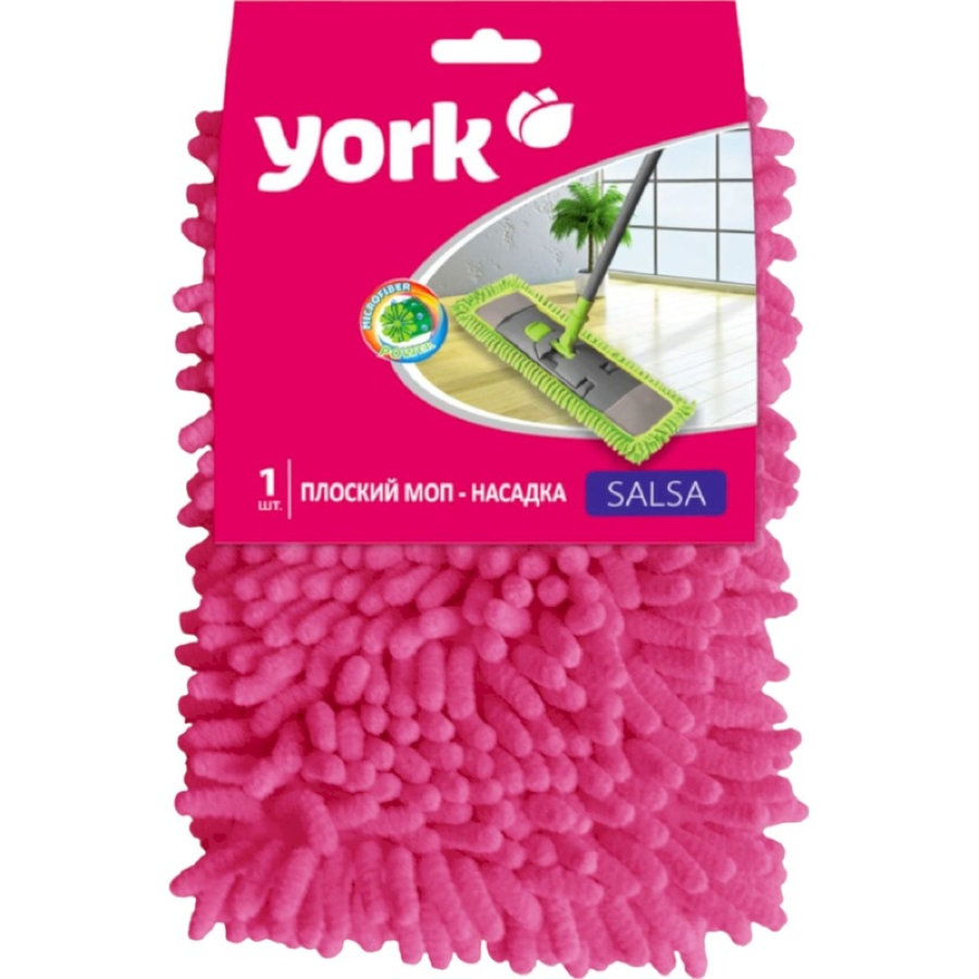 Насадка МОП плоская York Сальса микрофибра 41х12 см