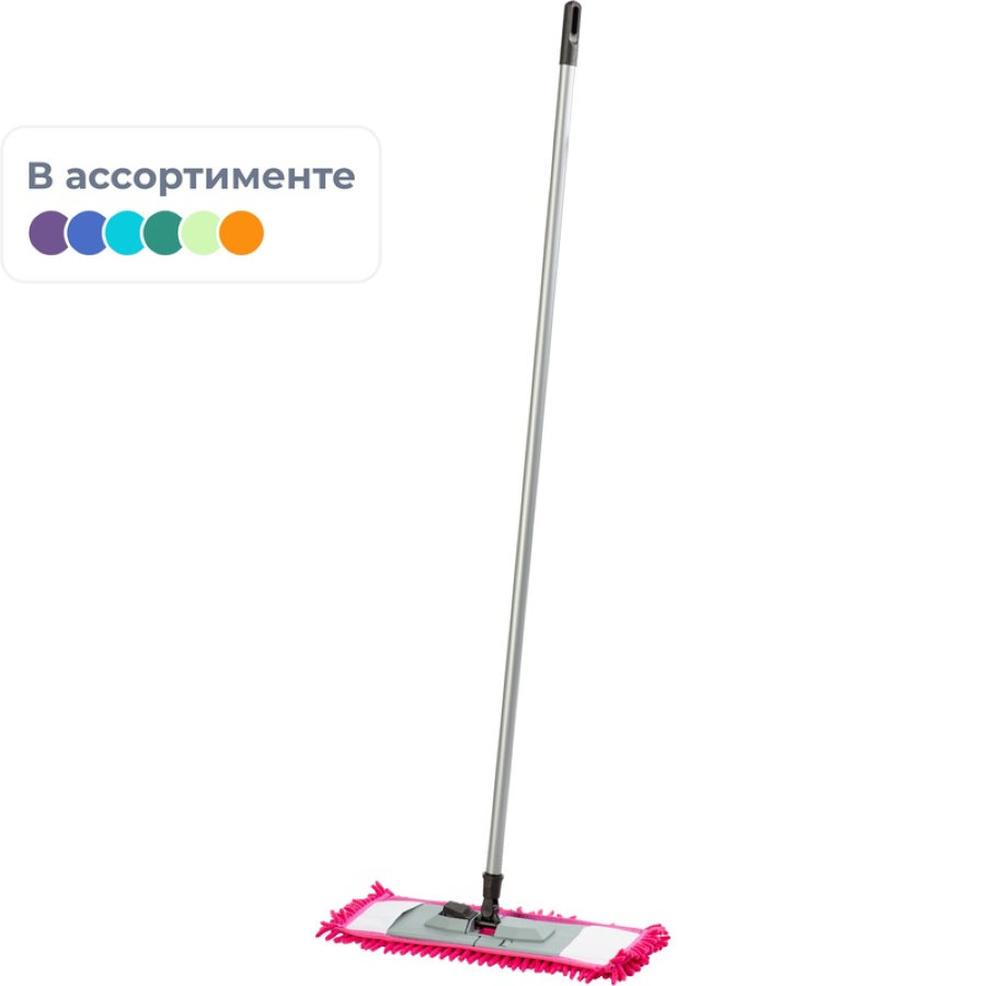 Швабра флаундер Svip 47x16 см серая с МОПом Chenille (в ассортименте)