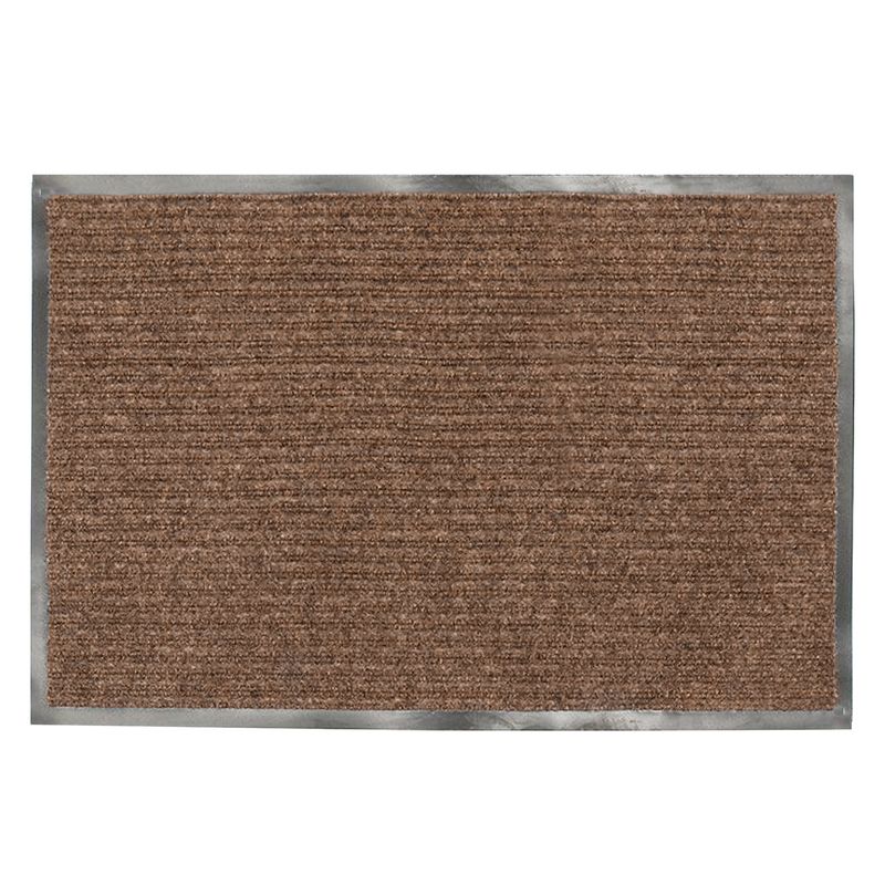 Коврик входной ворсовый влаго-грязезащитный Лайма, 120х150 см, ребристый, коричневый