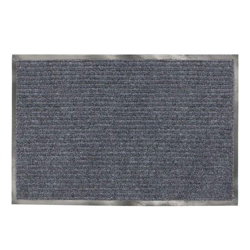 Коврик входной ворсовый влаго-грязезащитный Лайма/Любаша, 90х120 см, ребристый, толщина 7 мм, серый