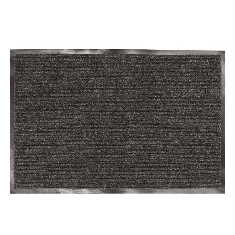 Коврик входной ворсовый влаго-грязезащитный Лайма/Любаша, 90х120 см, ребристый, толщина 7 мм, черный