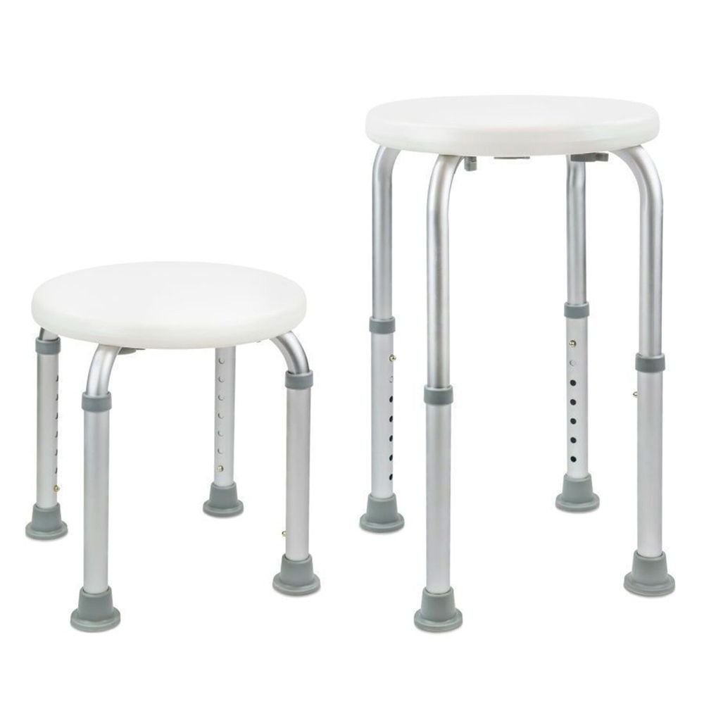 Стул-сиденье круглый ТИТАН для купания в душе / ванной, регулировка высоты ножек под любой рост, BRABIX