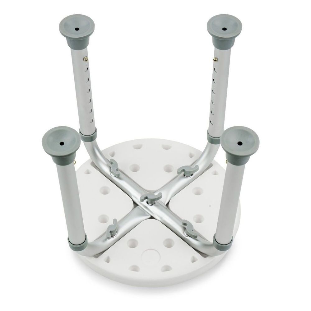 Стул-сиденье круглый ТИТАН для купания в душе / ванной, регулировка высоты ножек под любой рост, BRABIX