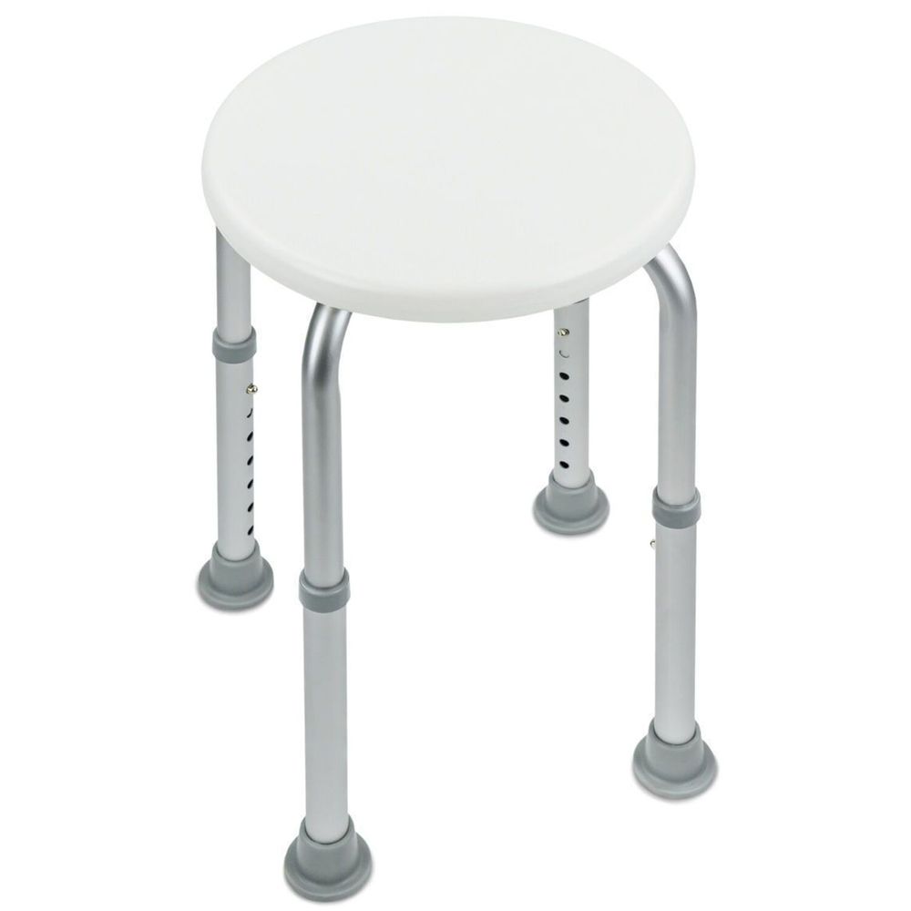 Стул-сиденье круглый ТИТАН для купания в душе / ванной, регулировка высоты ножек под любой рост, BRABIX