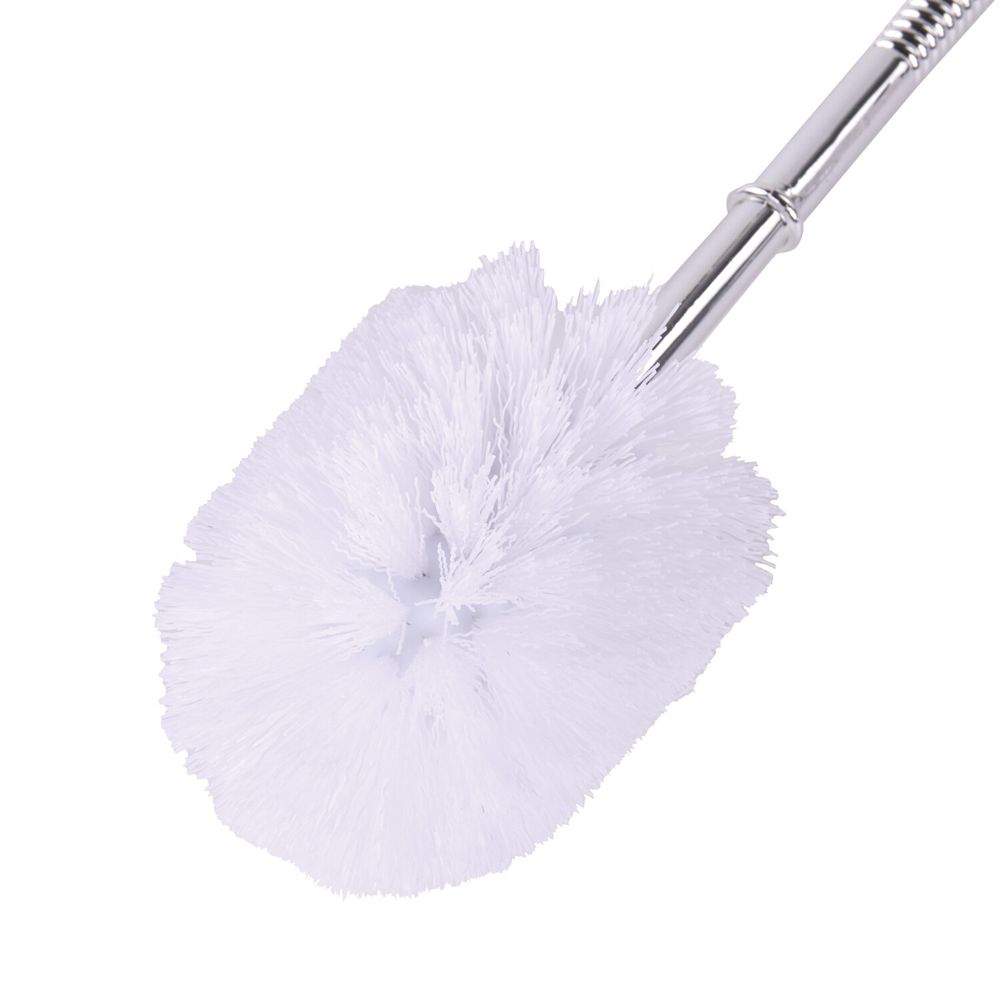 Стойка напольная ерш с подставкой + держатель туалетной бумаги, сталь/пластик, зеркальный, LAIMA