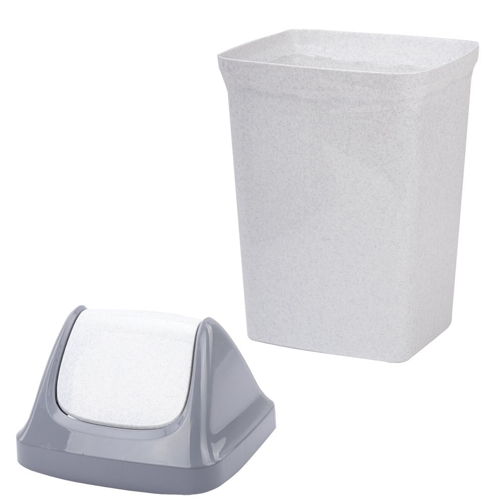 Ведро-контейнер 15 л, с крышкой (качающейся), для мусора,