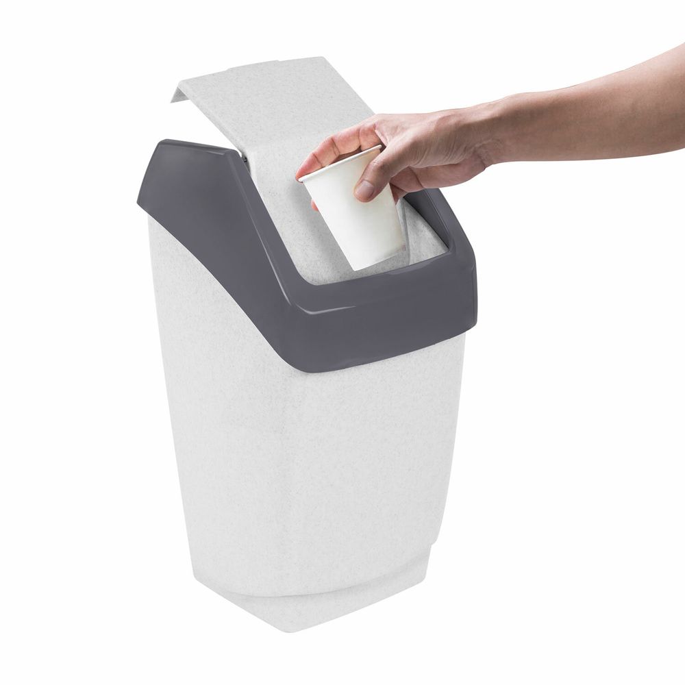 Ведро-контейнер 25 л, с крышкой (качающейся), для мусора,