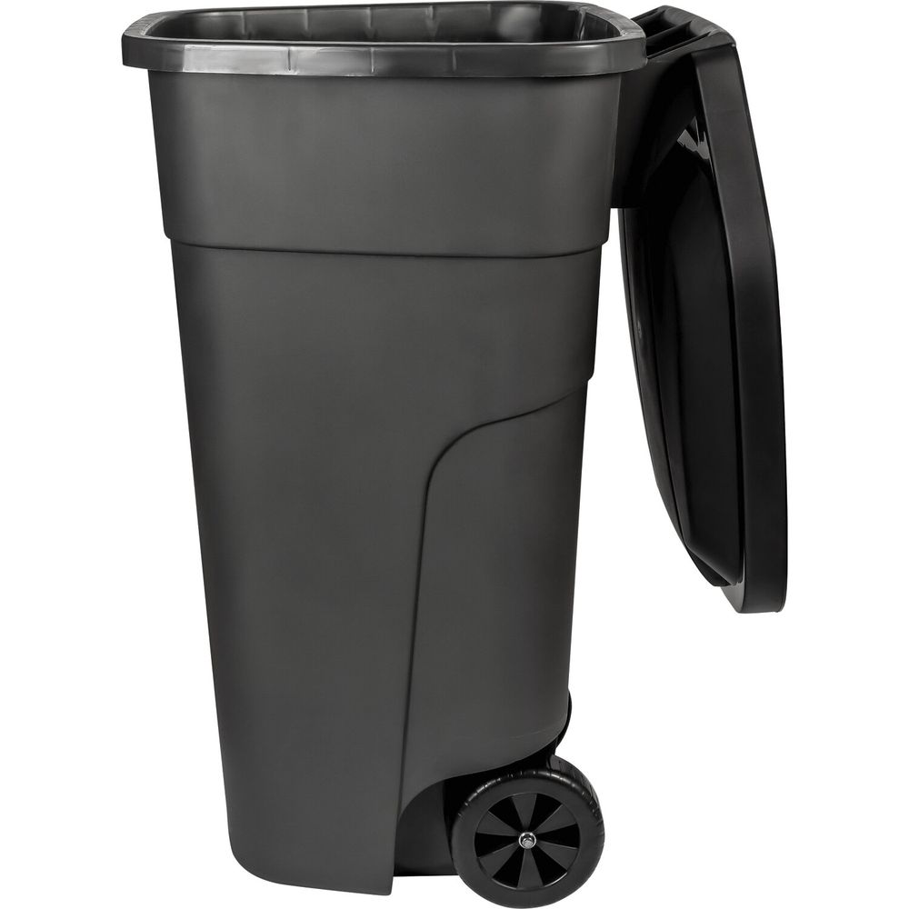 Контейнер 110 литров для мусора, с крышкой, на колесах, 84х54х58 см, пластиковый, PLAST TEAM