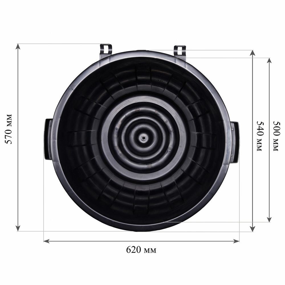 Контейнер 90 литров для мусора, БАК+КРЫШКА (высота 65 см), M2394/АССОРТИ, IDEA