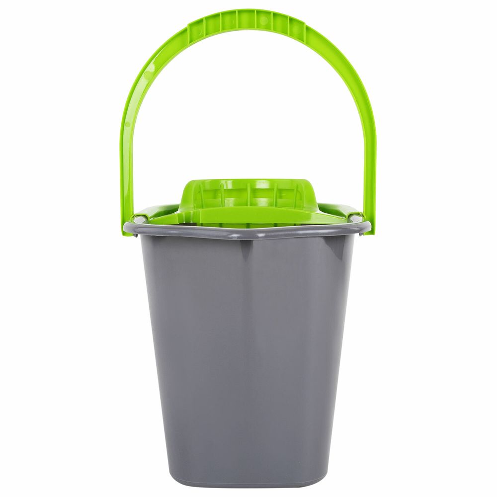 Ведро 10 л для уборки КОМПЛЕКТ с ОТЖИМОМ для веревочных и ленточных МОПов, 24х35х24 см, YORK