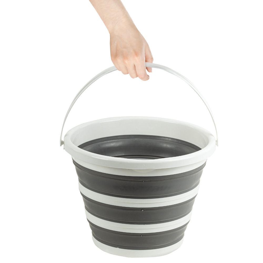 Ведро складное силиконовое 10 литров круглое d=32 см для дома, дачи и авто, LAIMA Home
