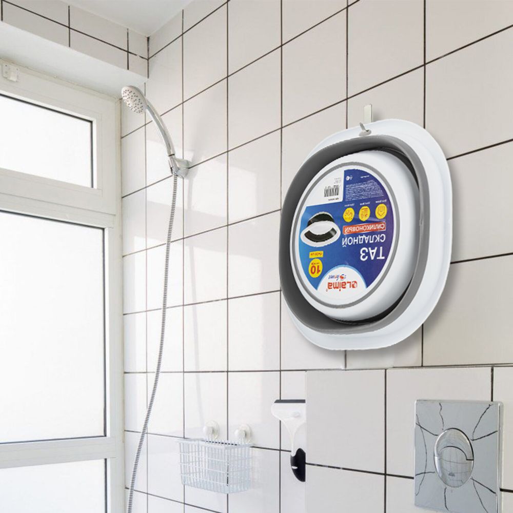 Таз складной силиконовый 10 литров круглый d=36 см для дома и дачи, LAIMA Home