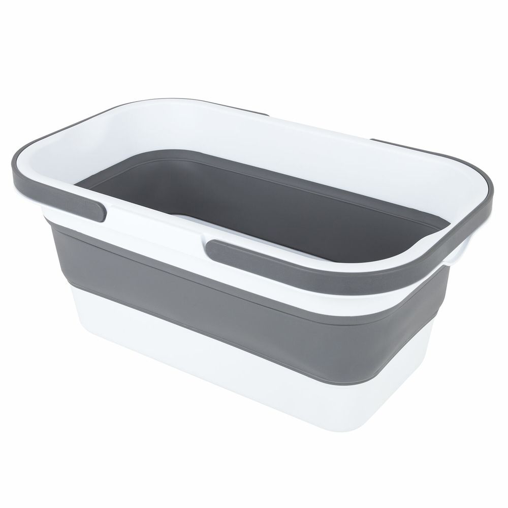 Таз складной силиконовый 16 литров со складными ручками 47х28 см для дома и дачи, LAIMA Home