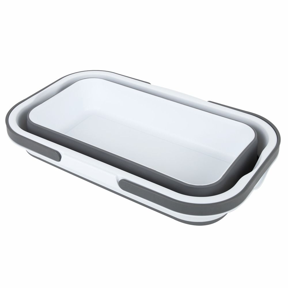 Таз складной силиконовый 16 литров со складными ручками 47х28 см для дома и дачи, LAIMA Home