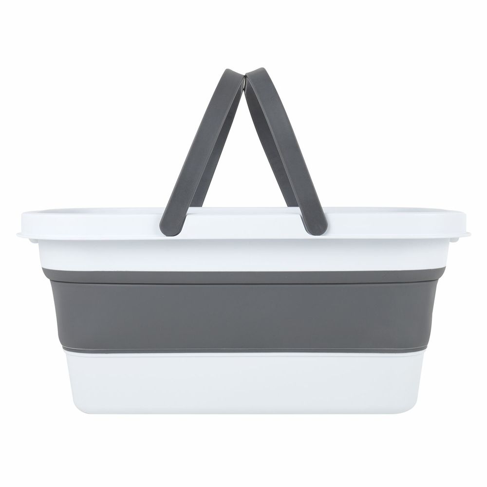 Таз складной силиконовый 16 литров со складными ручками 47х28 см для дома и дачи, LAIMA Home