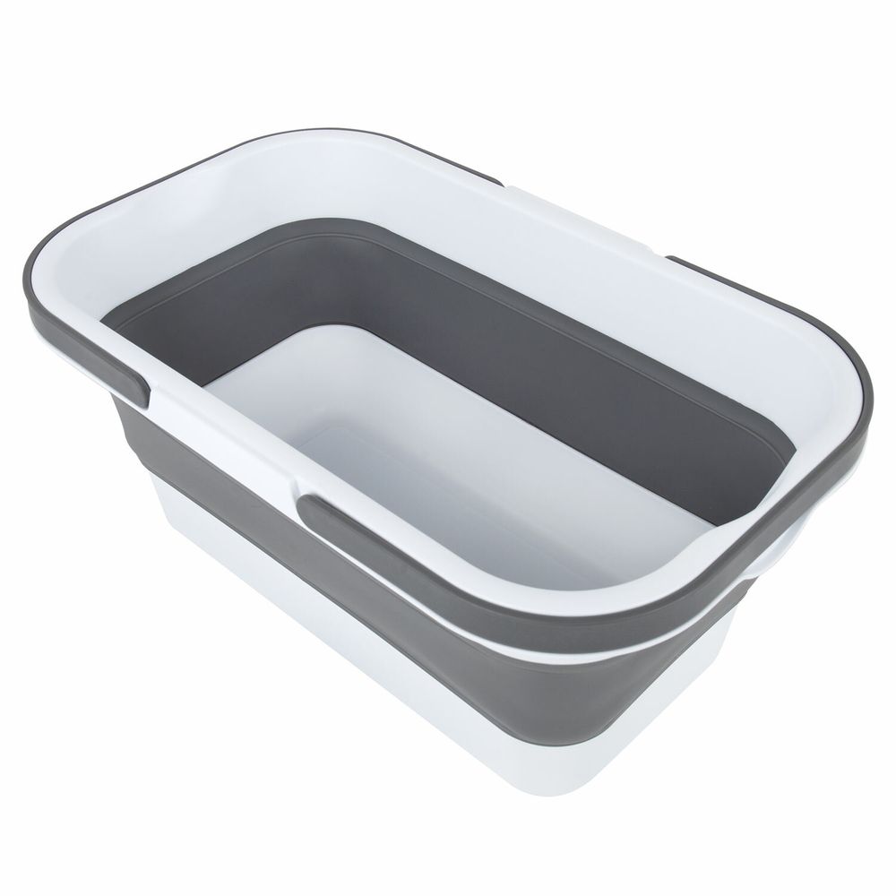 Таз складной силиконовый 16 литров со складными ручками 47х28 см для дома и дачи, LAIMA Home