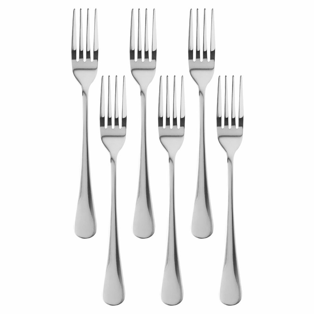 Вилки столовые STANDARD, КОМПЛЕКТ 6 шт., полированная нержавеющая сталь, серебристые, DASWERK