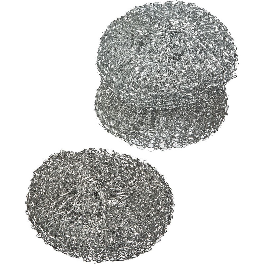 Губка для удаления пригоревших жиров Paclan, d=8,5см, металлическая, 3шт/уп