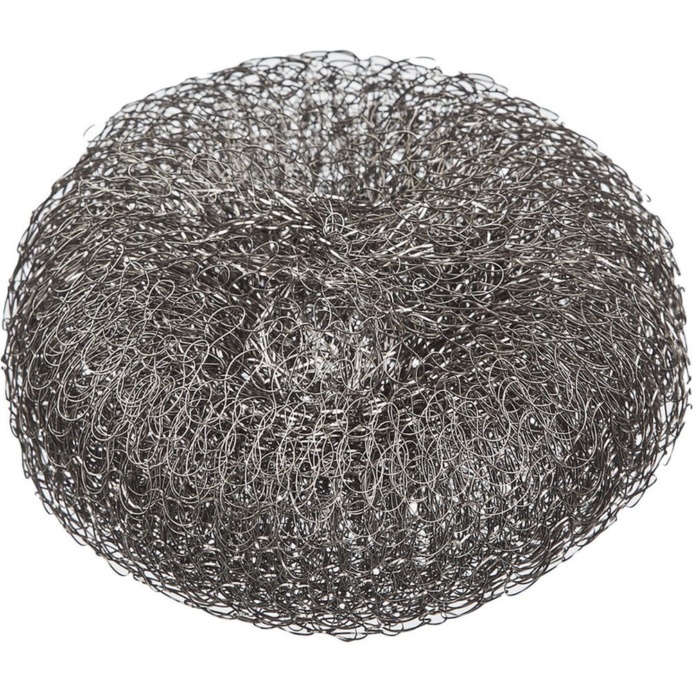 Губка для удаления пригоревших жиров Paclan, d=9,5см, металлическая