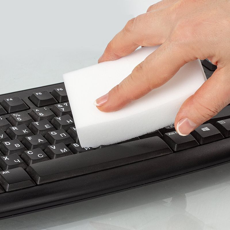 Губка-ластик МЕЛАМИНОВАЯ для удаления пятен, 90*55*20мм, КОМПЛЕКТ 5шт, колорбокс, LAIMA