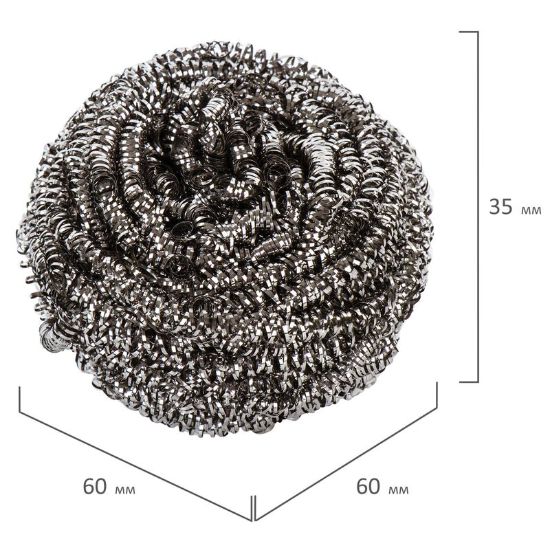 Губки (мочалки) для посуды металлические LAIMA, КОМПЛЕКТ 12шт., спиральные по 15 г