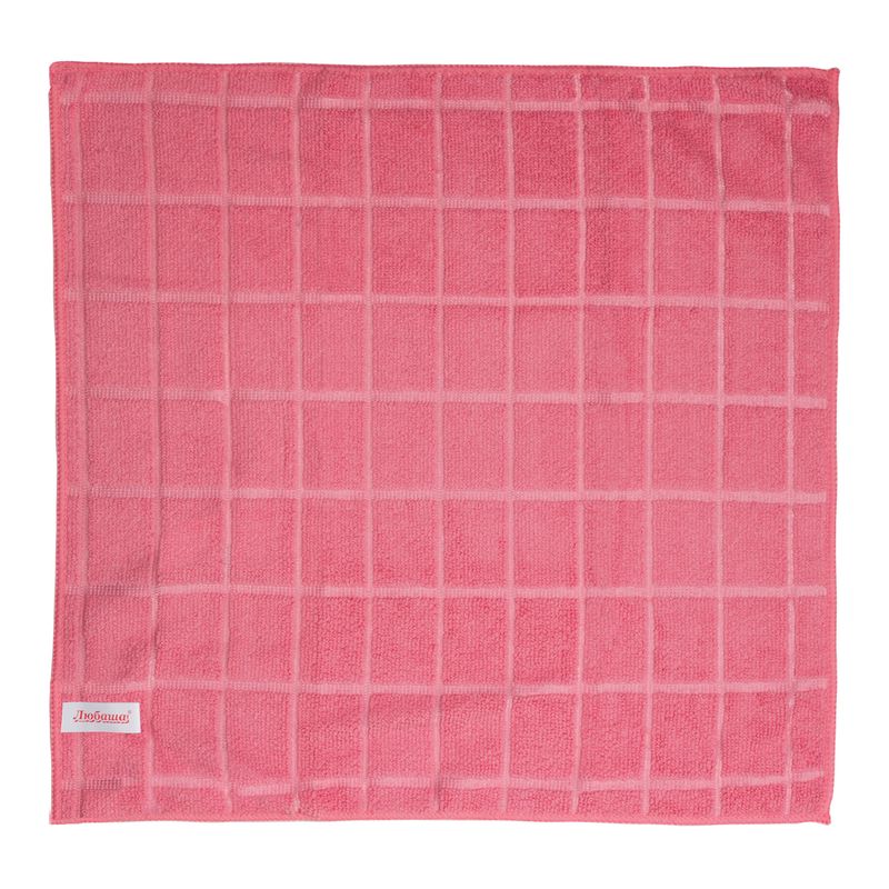 Салфетки универсальные, КОМПЛЕКТ 6шт., микрофибра, квадрат. тиснение, 40х40см, ас-ти, ЛЮБАША