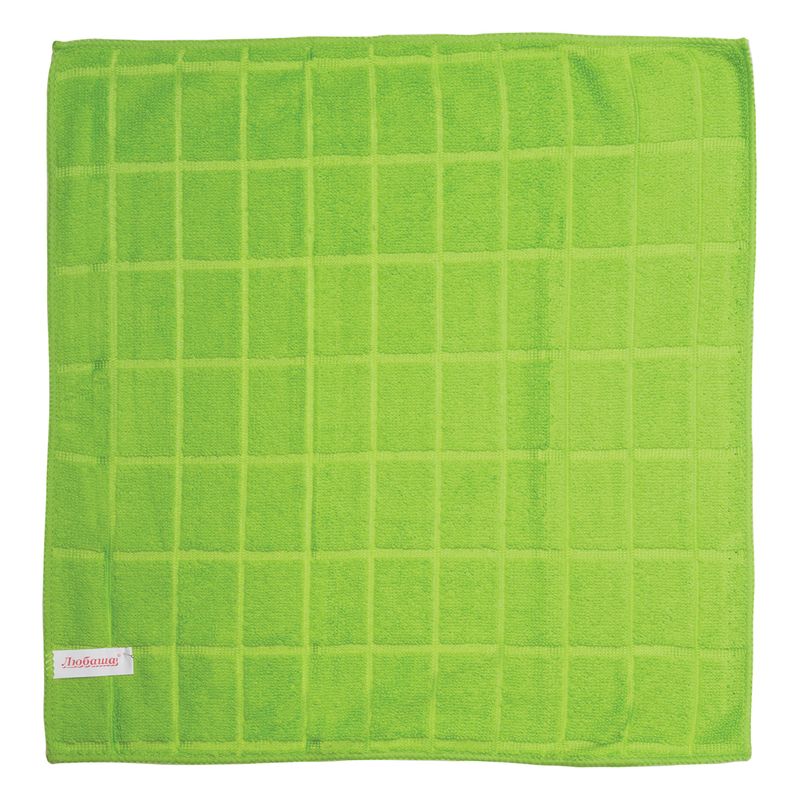 Салфетки универсальные, КОМПЛЕКТ 6шт., микрофибра, квадрат. тиснение, 40х40см, ас-ти, ЛЮБАША