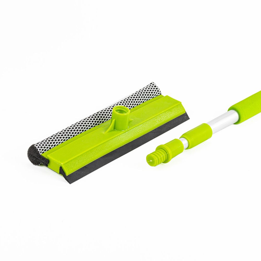 Окномойка ЛЮБАША, алюминиевая телескопическая ручка 50-90 см, рабочая часть 25 см (стяжка, губка, ручка)