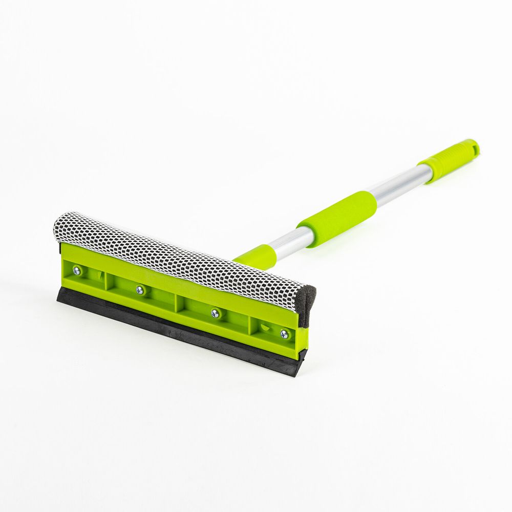 Окномойка ЛЮБАША, алюминиевая телескопическая ручка 50-90 см, рабочая часть 25 см (стяжка, губка, ручка)