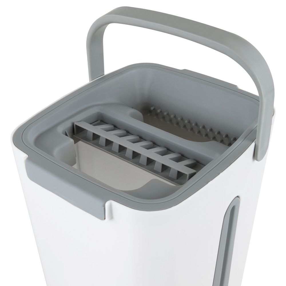 Комплект для уборки: швабра, ведро 11 л/9 л двухкамерное с отжимом, насадка МОП (кармашки с двух сторон) PRO CLEAN, LAIMA