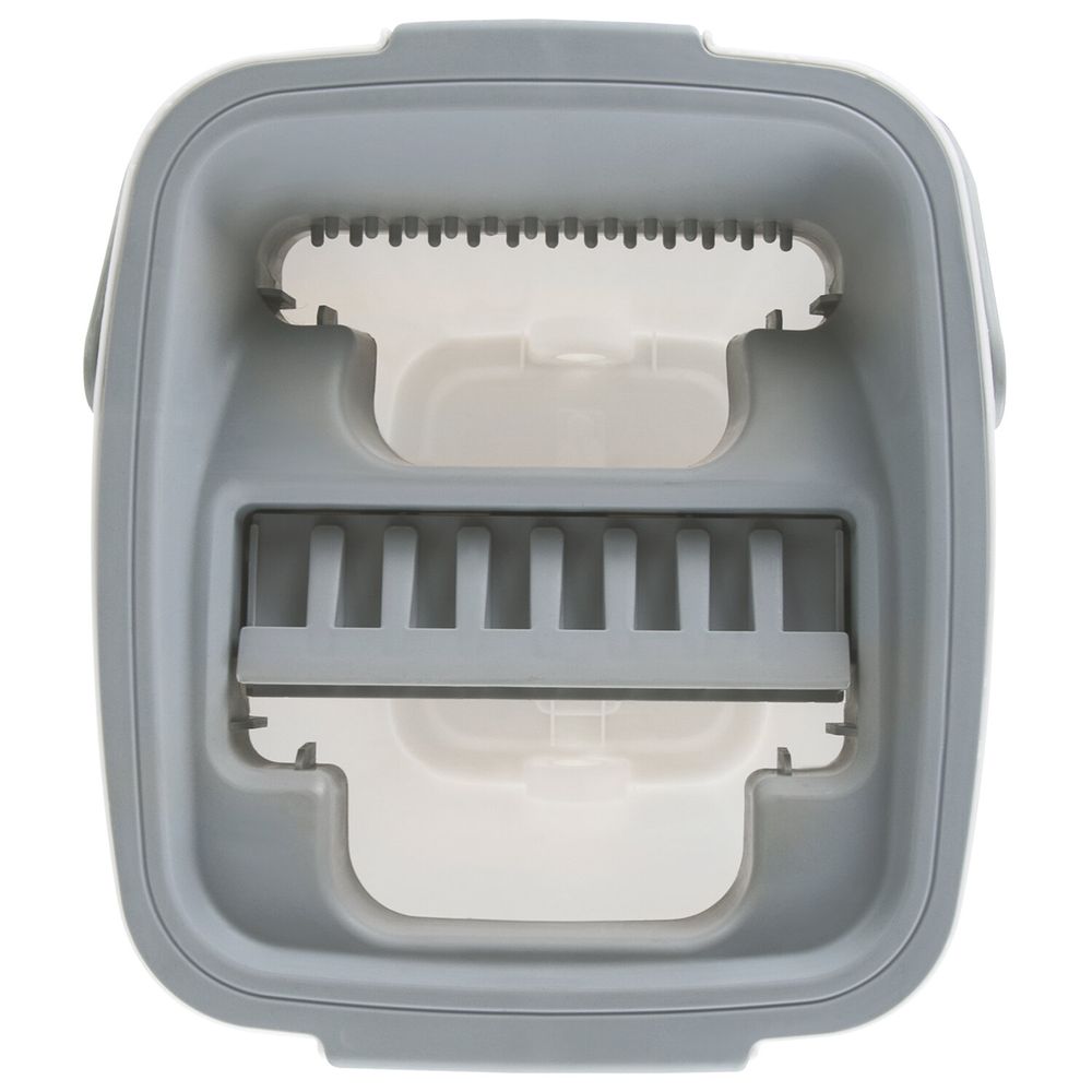 Комплект для уборки: швабра, ведро 11 л/9 л двухкамерное с отжимом, насадка МОП (кармашки с двух сторон) PRO CLEAN, LAIMA