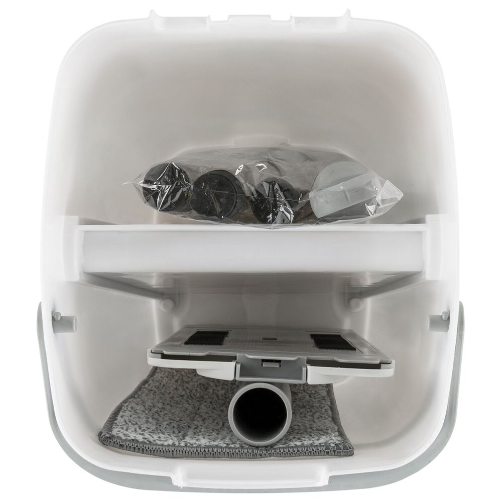 Комплект для уборки: швабра, ведро 11 л/9 л двухкамерное с отжимом, насадка МОП (кармашки с двух сторон) PRO CLEAN, LAIMA