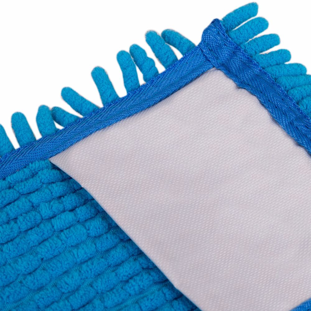 Насадка МОП КОМПЛЕКТ 4 шт., УНИВЕРСАЛЬНАЯ для швабр 38-42 см (ТИП К), микрофибра букли/синель, LAIMA