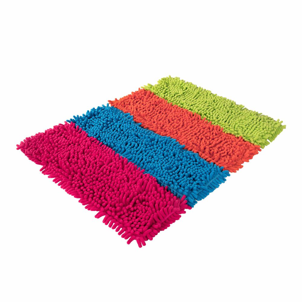 Насадка МОП КОМПЛЕКТ 4 шт., УНИВЕРСАЛЬНАЯ для швабр 38-42 см (ТИП К), микрофибра букли/синель, LAIMA