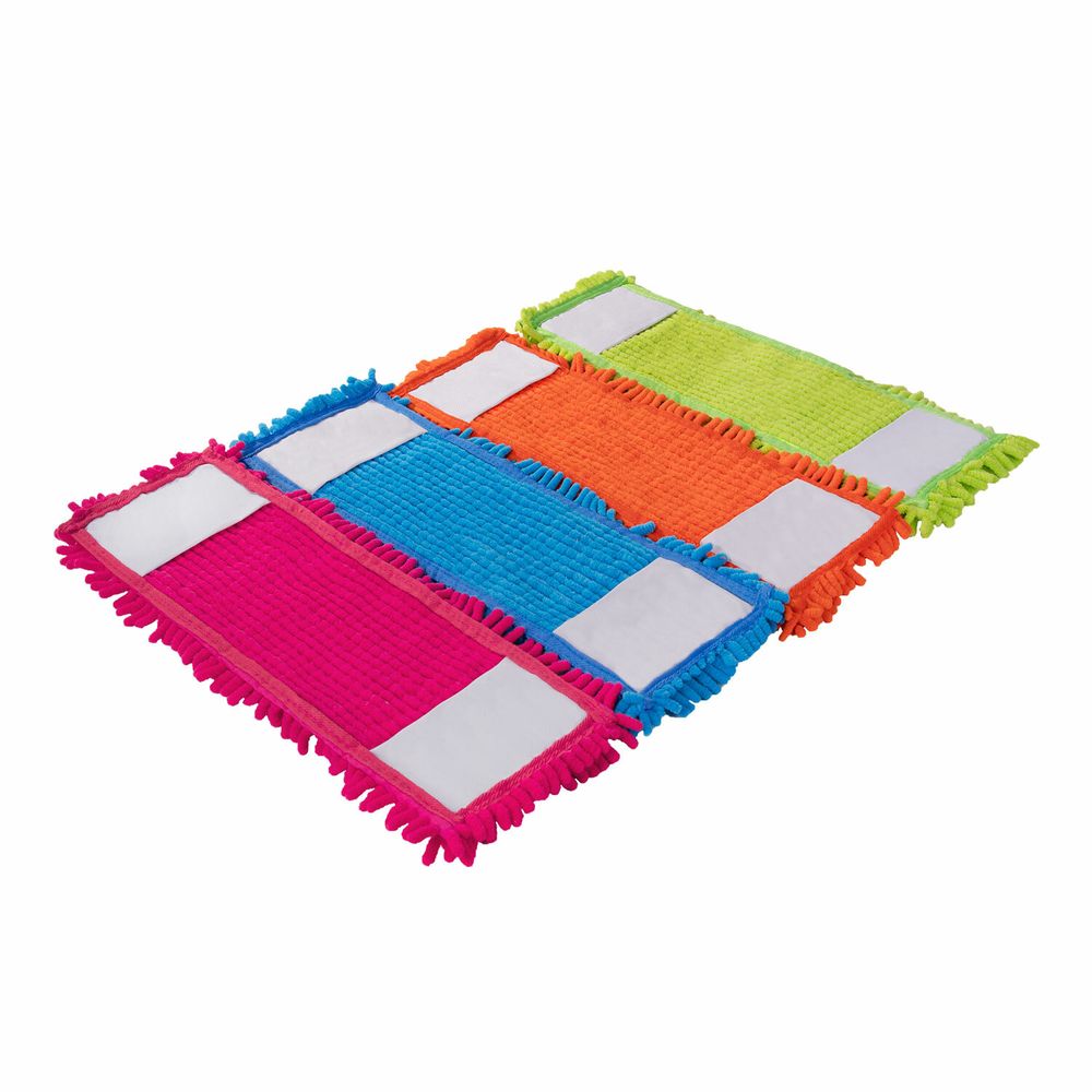 Насадка МОП КОМПЛЕКТ 4 шт., УНИВЕРСАЛЬНАЯ для швабр 38-42 см (ТИП К), микрофибра букли/синель, LAIMA