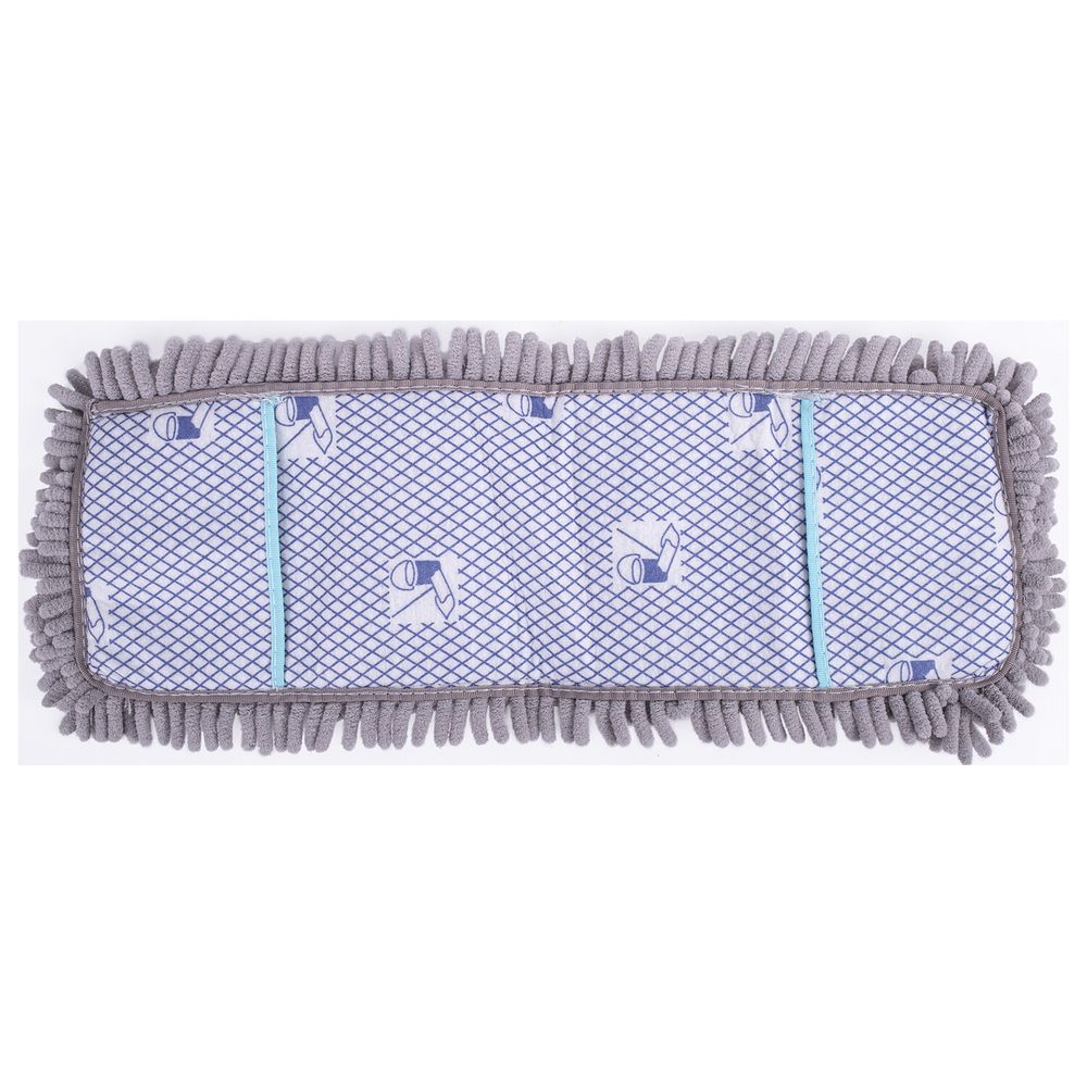 Насадка МОП плоская для швабры/держателя 42 см, карманы, ворсистая микрофибра, LAIMA HOME