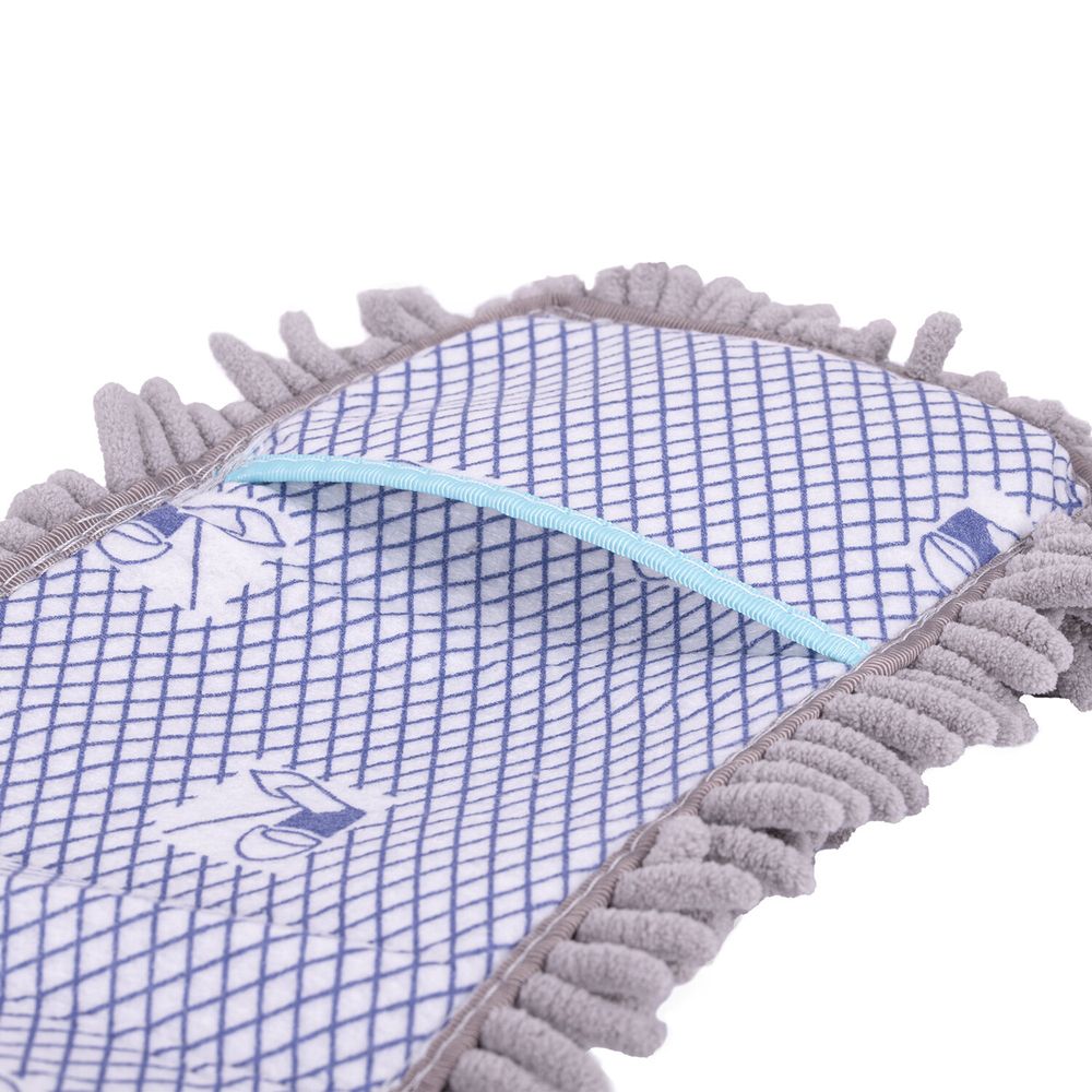 Насадка МОП плоская для швабры/держателя 42 см, карманы, ворсистая микрофибра, LAIMA HOME