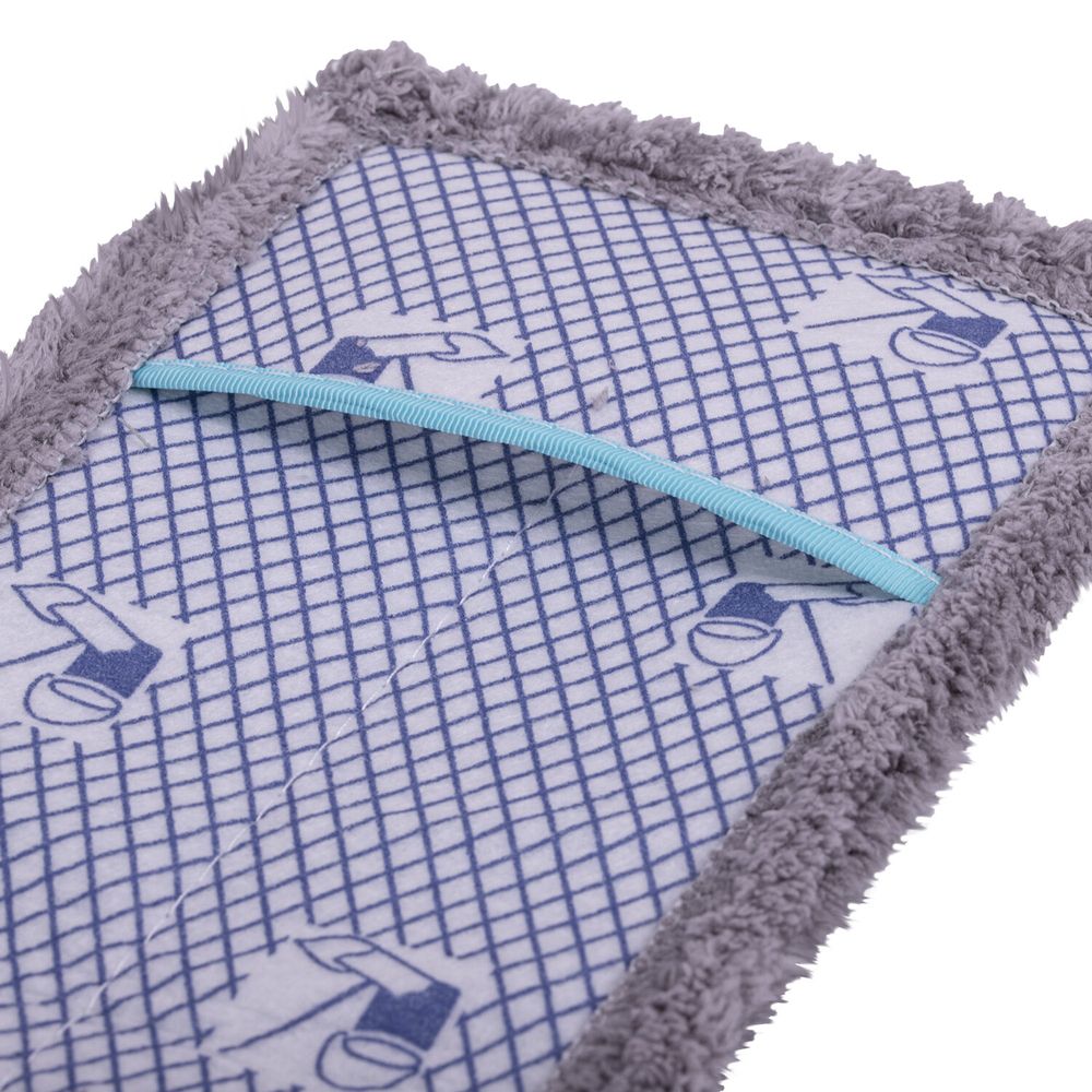 Насадка МОП плоская для швабры/держателя 42 см, карманы, плотная микрофибра, LAIMA HOME