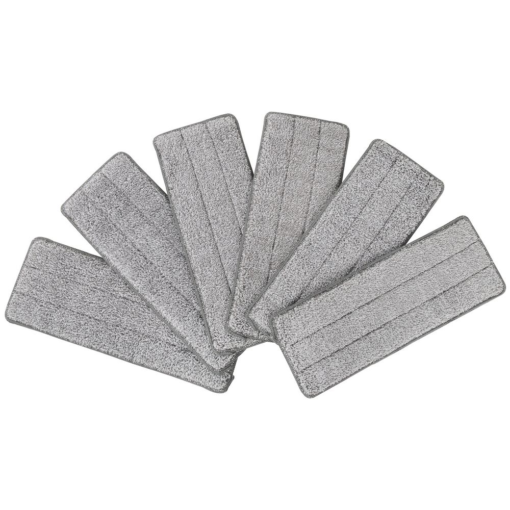 Насадки МОП для швабры (кармашки c 2-х сторон) КОМПЛЕКТ 6 шт., микрофибра, 33х12,5см, LAIMA