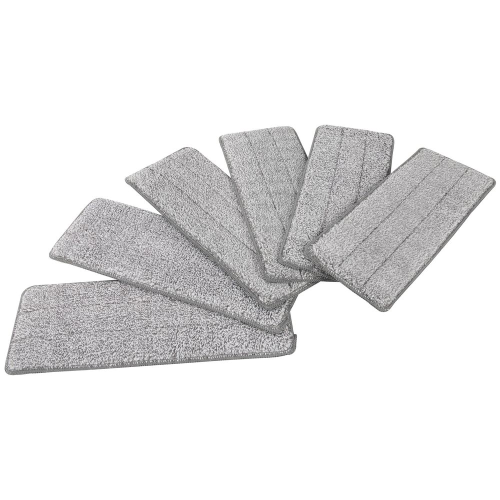 Насадки МОП для швабры (кармашки c 2-х сторон) КОМПЛЕКТ 6 шт., микрофибра, 33х12,5см, LAIMA